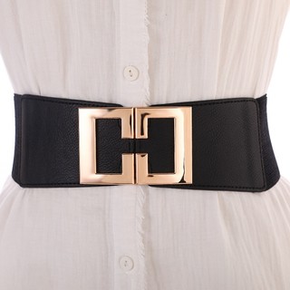 Đai váy, đai đầm, đai áo sơ mi, jumpsuit, thắt lưng bản rộng, chất liệu co giãn, móc khóa kim loại họa tiết chữ H W81