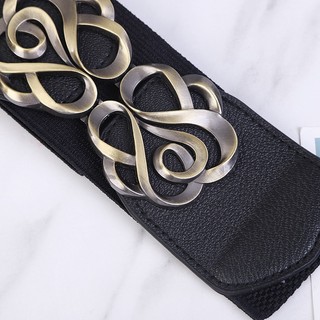 Đai váy, đai đầm, đai áo sơ mi, jumpsuit, thắt lưng bản rộng, chất liệu co giãn, móc khóa kim loại họa hoa văn W83