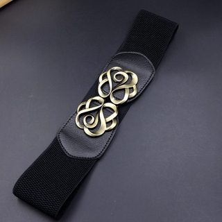 Đai váy, đai đầm, đai áo sơ mi, jumpsuit, thắt lưng bản rộng, chất liệu co giãn, móc khóa kim loại họa hoa văn W83