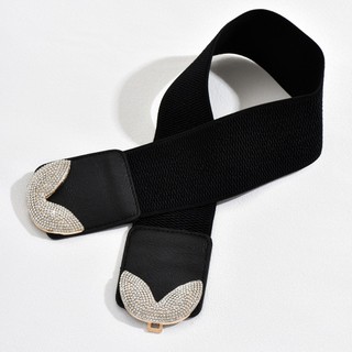Đai váy, đai đầm, đai áo sơ mi, jumpsuit, thắt lưng bản rộng, chất liệu co giãn, móc khóa kim loại họa tiết chữ X W84