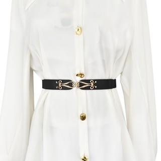 Đai váy, đai đầm, đai áo sơ mi, jumpsuit, thắt lưng bản nhỏ, chất liệu co giãn, móc khóa kim loại họa tiết hoa văn W85