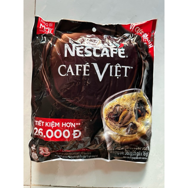 Nescafe cafe Việt_cafe đen hoà tan bịch 35 gói x 16g | Shopee Việt Nam