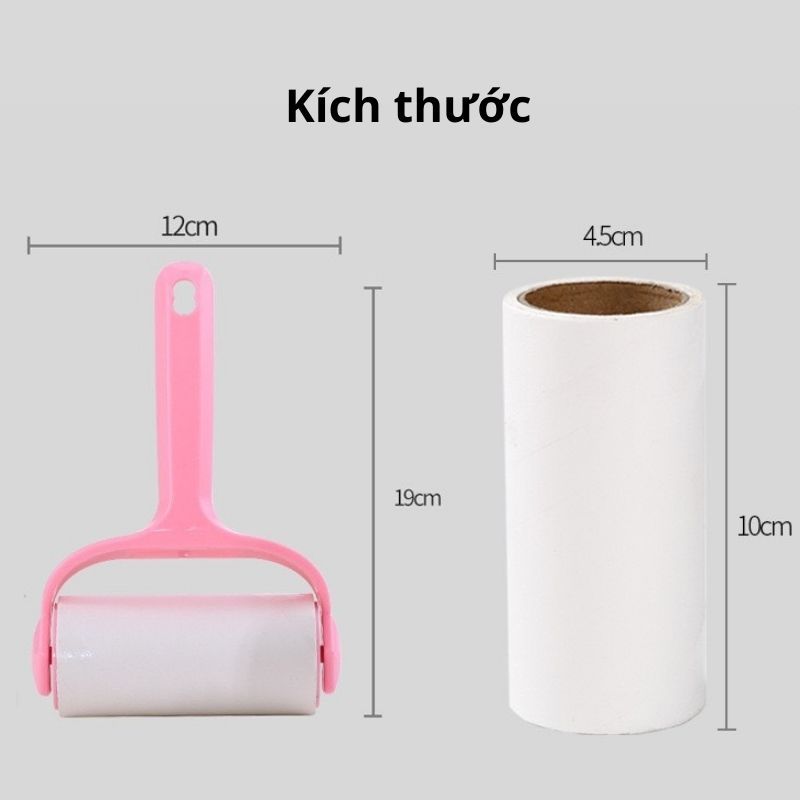 Cây Lăn Bụi Quần Áo Giường Lông Chó Mèo, Lõi Lăn Bụi Cuộn 60 Tờ Làm Sạch Nhà Cửa
