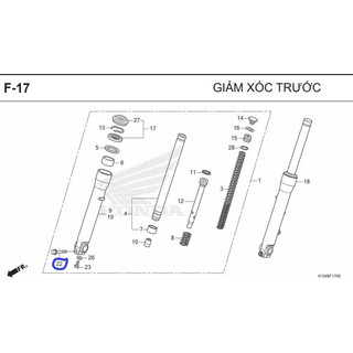 ốc kẹp chân phuộc trước sh 300i 300 i 350i 350 i ( giá 1 con )