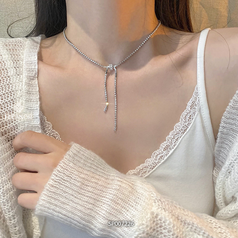 Dây chuyền nữ Eleanor Accessories choker đính đá sang chảnh vòng cổ lấp lánh phụ kiện trang sức 7226