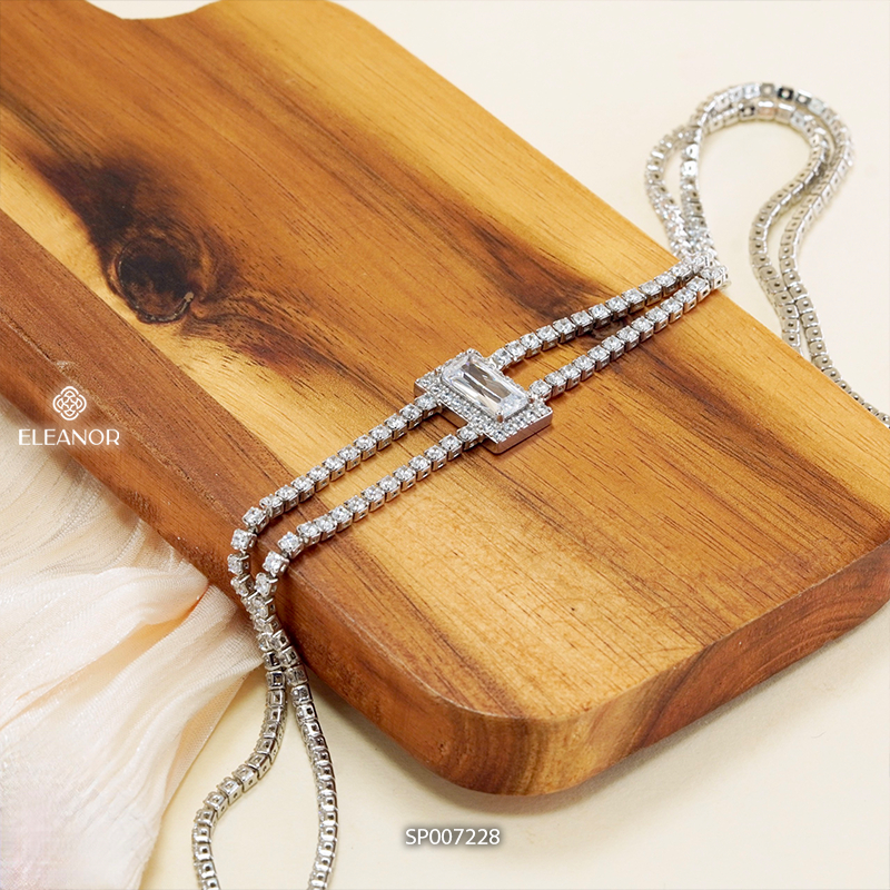 Dây chuyền nữ Eleanor Accessories choker đính đá sang chảnh vòng cổ lấp lánh phụ kiện trang sức 7226