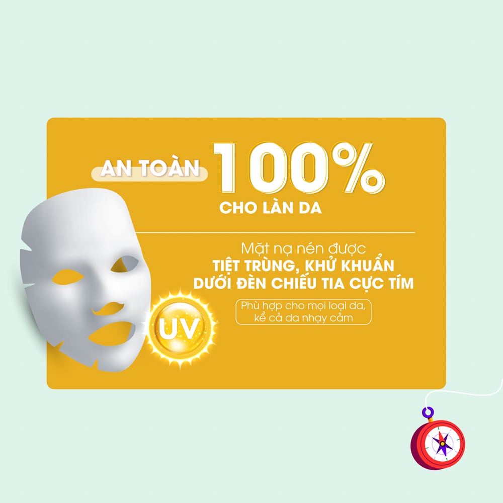 Mặt nạ nén tiệt trùng dưỡng ẩm, làm dịu da mềm mịn, tiện lợi DR.SERA RELAXING TRAVEL COMPRESSED MASK