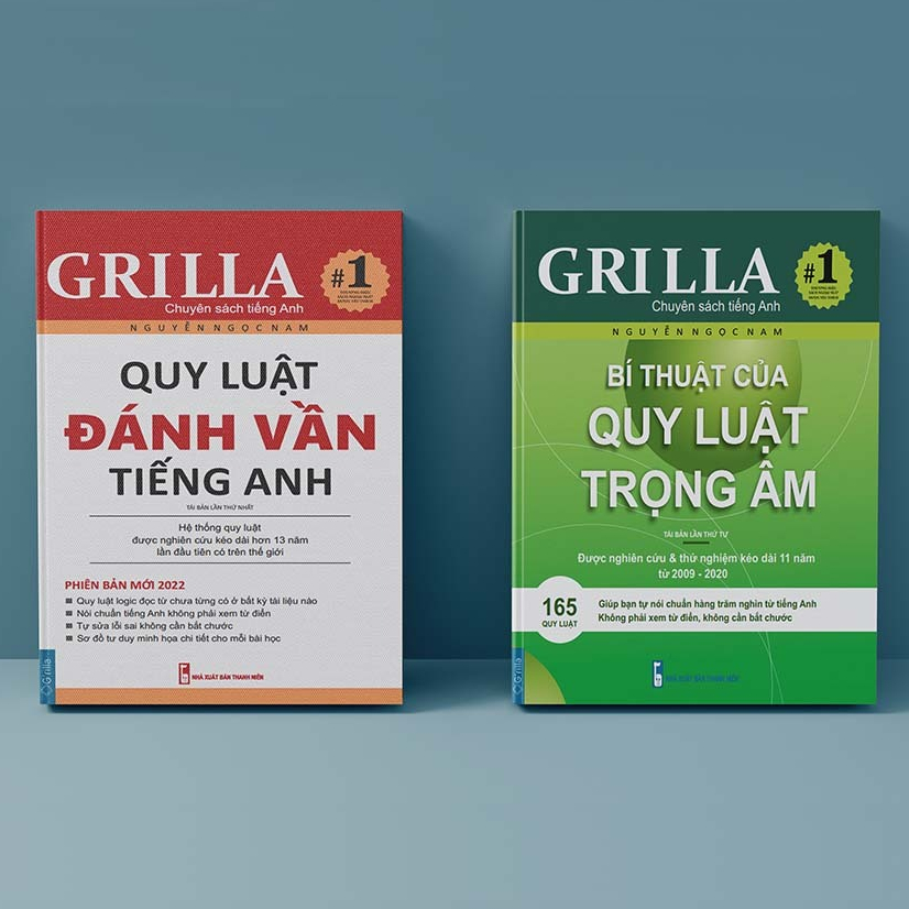 Ảnh Combo Quy luật đánh vần tiếng Anh và Bí thuật của quy luật trọng âm, kèm app Grilla 3