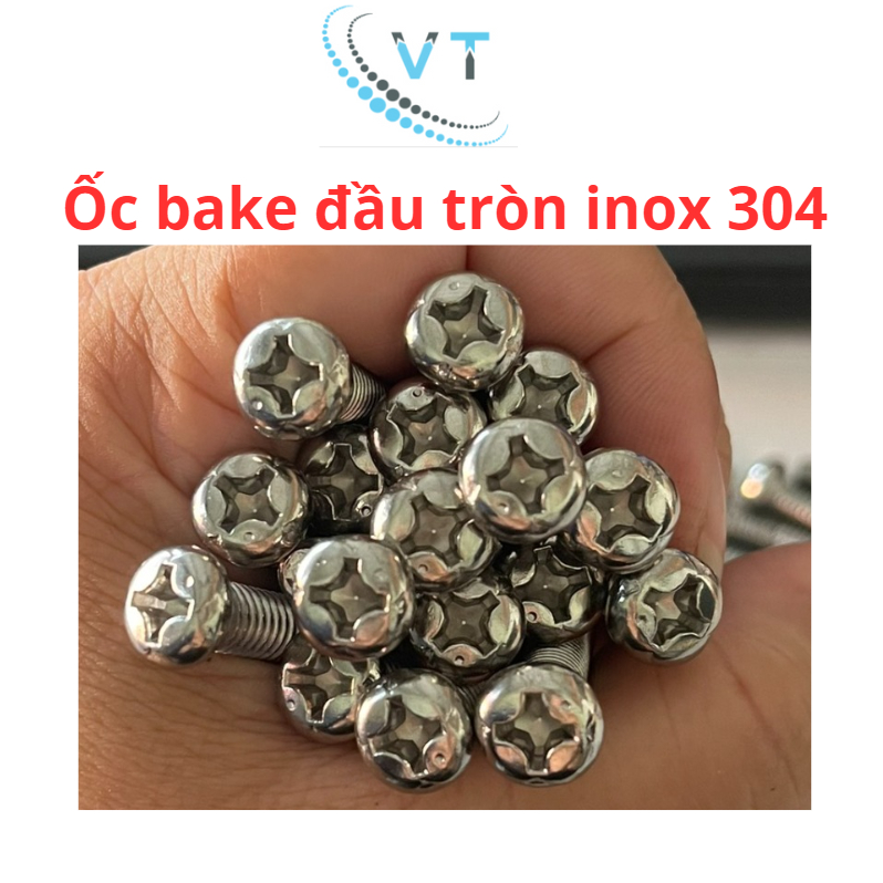 Set 05 Ốc Bake Đầu Tròn Size M6 (6 Li) INOX 304 M6x30