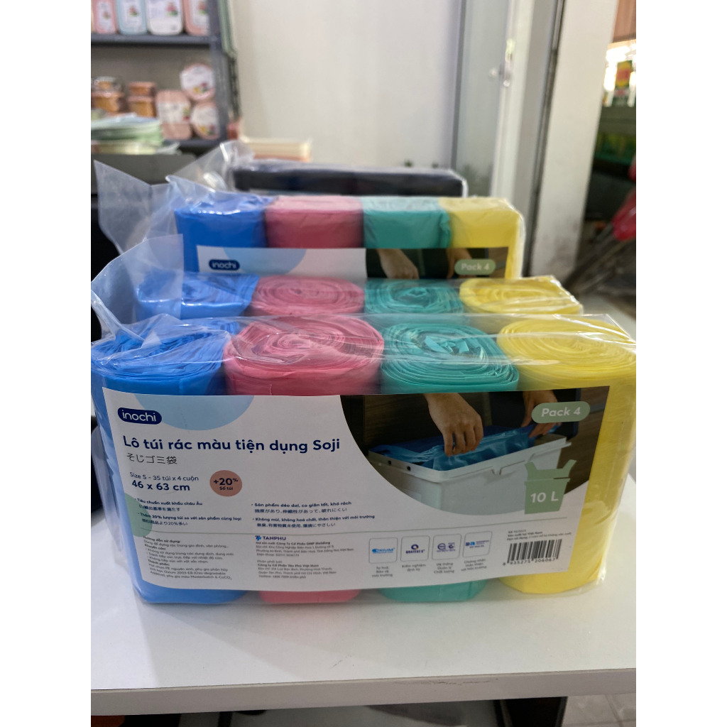 LÔ TÚI RÁC MÀU TIỆN LỢI INOCHI (CÓ QUAI) 10L,25L,50L | Shopee Việt Nam