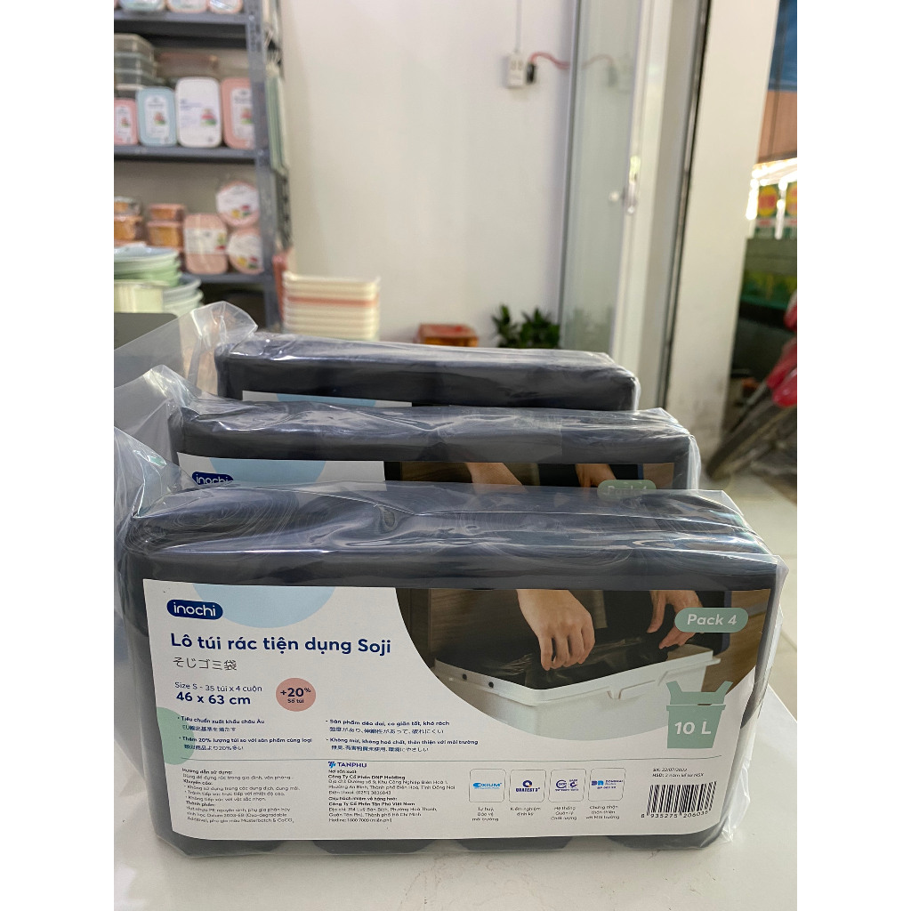 LÔ TÚI RÁC ĐEN TIỆN DỤNG INOCHI (CÓ QUAI XÁCH )- 10L, 25L, 50L | Shopee ...