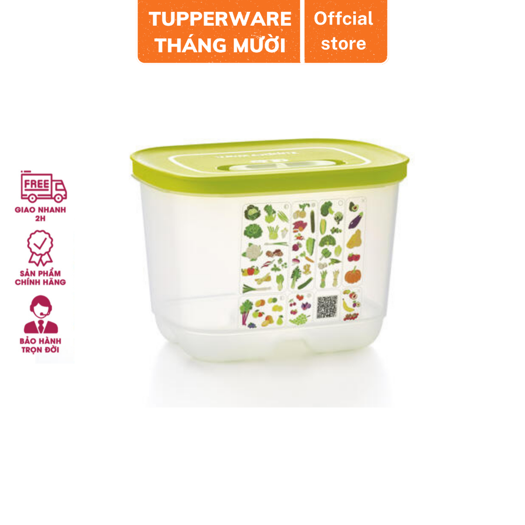 Hộp trữ mát có nút hô hấp Tupperware Vent Ventsmart 1.8L cao nhựa ...