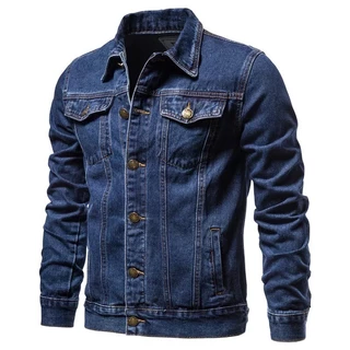 ÁO KHOÁC JEAN NAM CAO CẤP THỜI TRANG CHẤT LIÊU ĐẸP VIET FASHION XANH ĐẬM