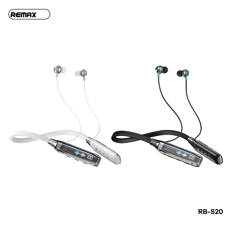 Tai nghe bluetooth thể thao Remax RB-S20 V5.3, Pin dùng 80H, Hỗ trợ thẻ ...