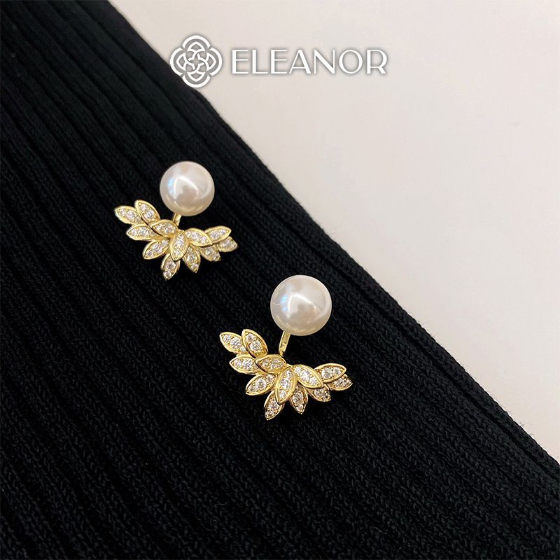 Bông tai nữ chuôi bạc 925 Eleanor Accessories ngọc trai nhân tạo phụ kiện trang sức khuyên tai 4976