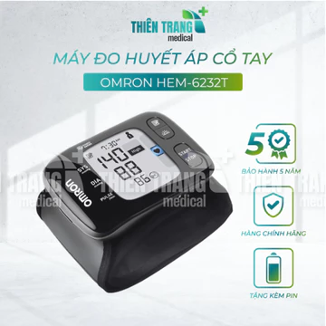 Máy Đo Huyết Áp Cổ Tay OMRON HEM-6232T | Bảo Hành 5 năm | Hàng Chính Hãng