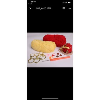 Combo móc 3 - 5 Túi Tiền May Mắn bằng len handmade - kèm file chart và video hướng dẫn