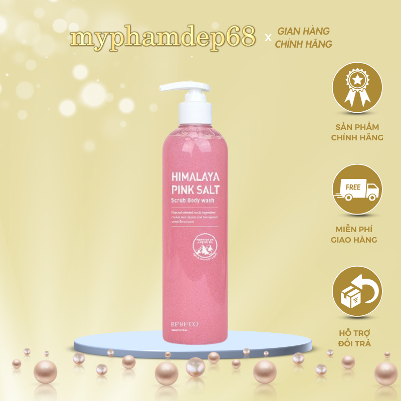 Sữa tắm muối hồng BEBECO Himalaya Pink Salt Hương thơm ngọt ngào, lưu ...