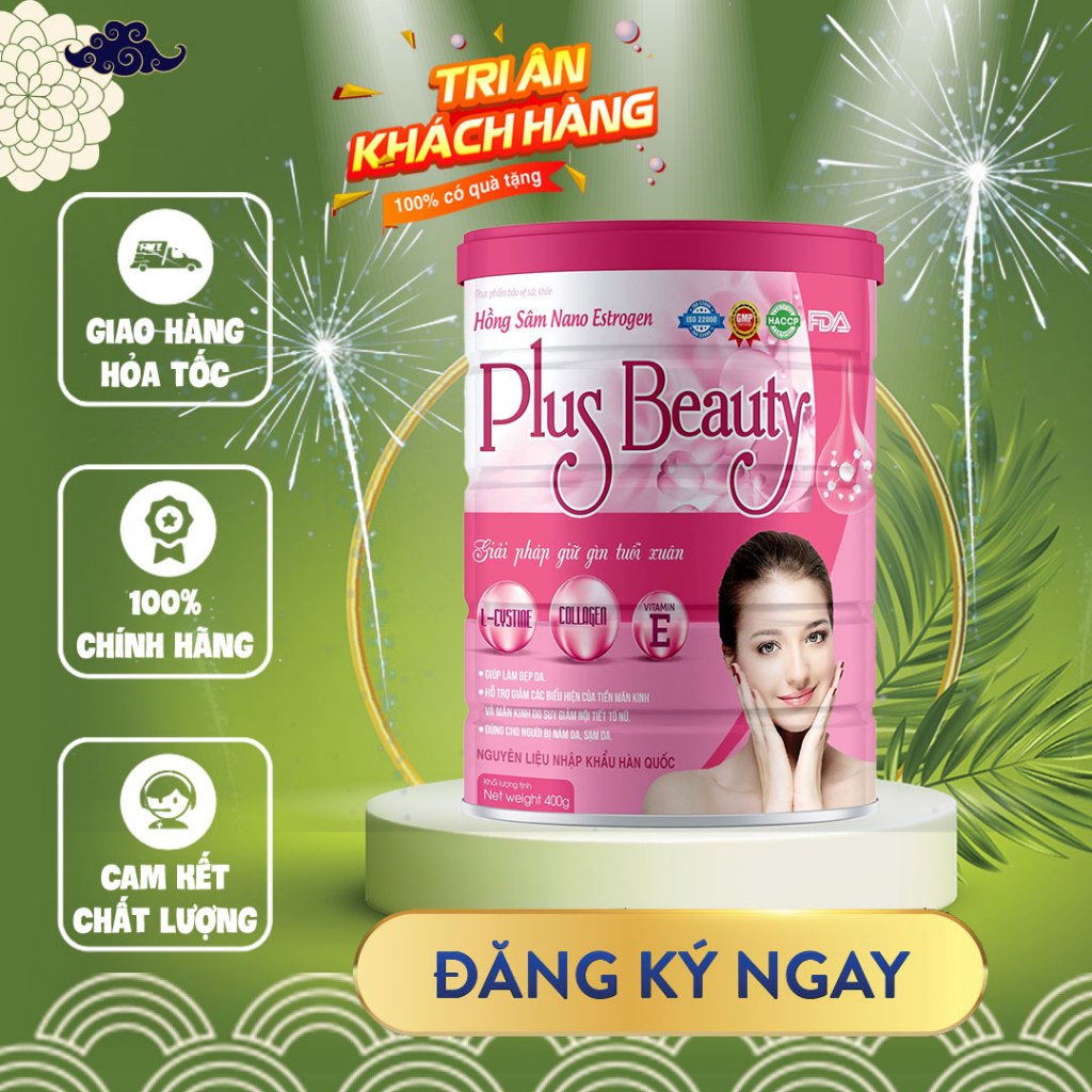 Sữa PLUS BEAUTY hồng sâm nano estrogen tăng kích thước vòng một 400g ...