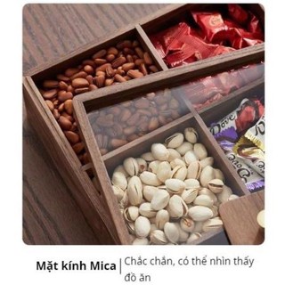 Khay kệ gỗ đựng kẹo mứt đa năng, chất liệu gỗ MDF nhập khẩu DQ HOME