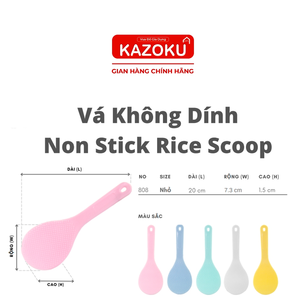Vá thìa múc cơm nhựa chống dính - Sử Dụng Lâu Bền - [HPVKD] - Vua Đồ Gia Dụng