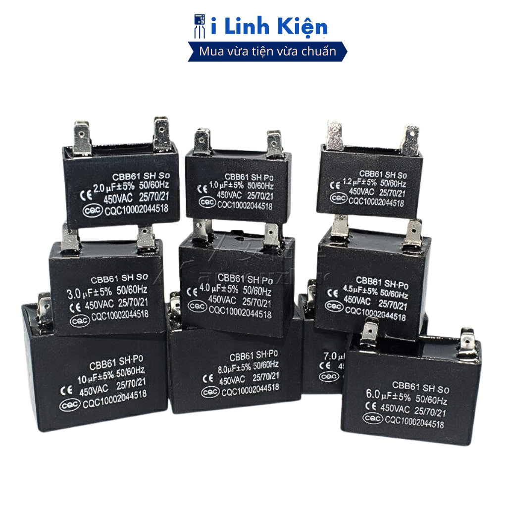 Tụ quạt dàn nóng điều hoà 4 chân jack cắm SENJU chính hãng ilinhkien