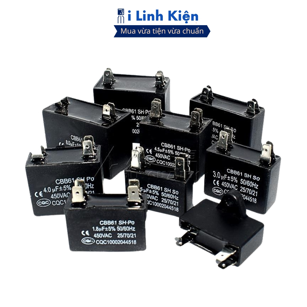 Tụ quạt dàn nóng điều hoà 4 chân jack cắm SENJU chính hãng ilinhkien