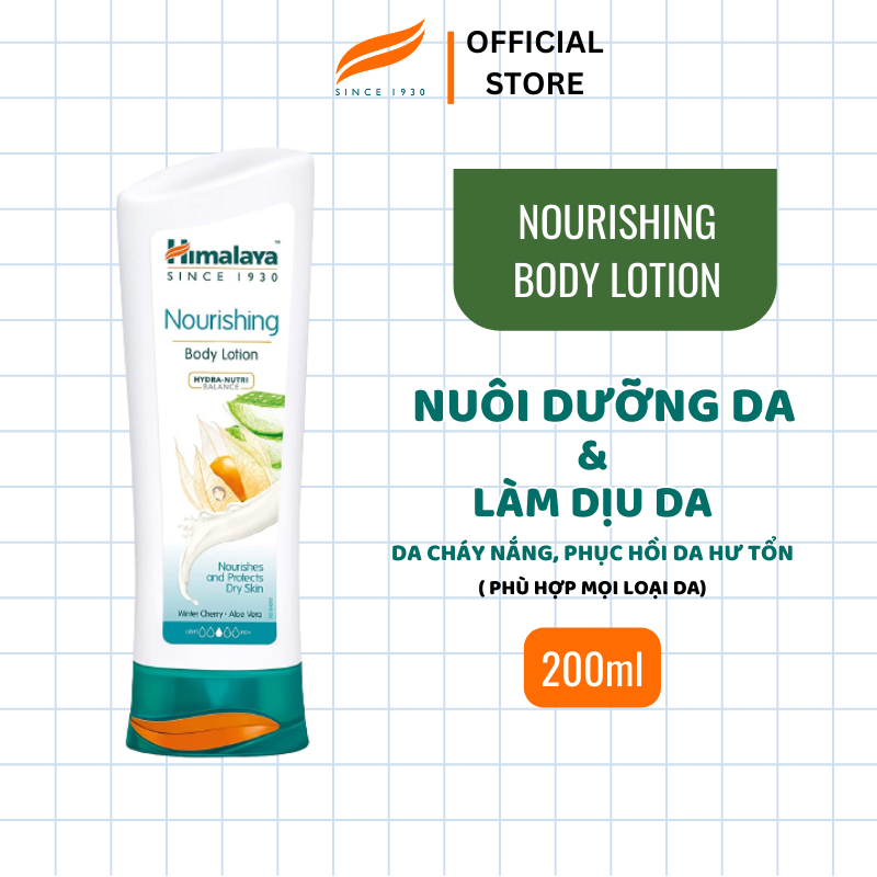 Ảnh MUA 1 TĂNG 1 [HSD: 30.6.2025] Sữa dưỡng thể cấp ẩm sâu, phục hồi da Himalaya Nourishing Body Lotion 200ml 2