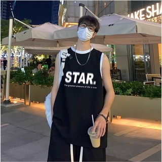 Bộ Thể Thao Ba Lỗ Đơn Giản Sành Điệu Phối Họa Tiết STARR Lịch Sự Chất Liệu Cotton Khô Mềm Mịn Siêu Thoáng Mát