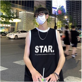 Bộ Thể Thao Ba Lỗ Đơn Giản Sành Điệu Phối Họa Tiết STARR Lịch Sự Chất Liệu Cotton Khô Mềm Mịn Siêu Thoáng Mát