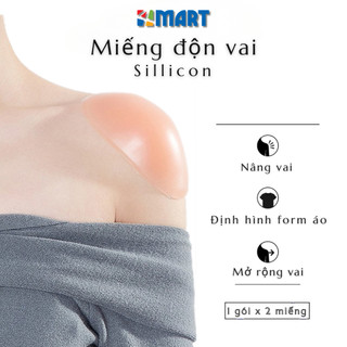 Bộ 2 cái độn vai nữ, độn vai nam, dán độn vai áo vest bằng silicone, đồ đệm, lót vai áo, nâng cầu vai áo dài, áo blazer.