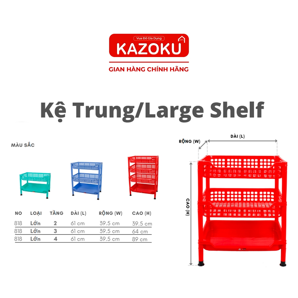 Kệ Chén KHỔNG LỒ (Bao Gồm Mâm) - 61cm x 39.5cm - [KLO] - Vua Đò Gia Dụng Kazoku