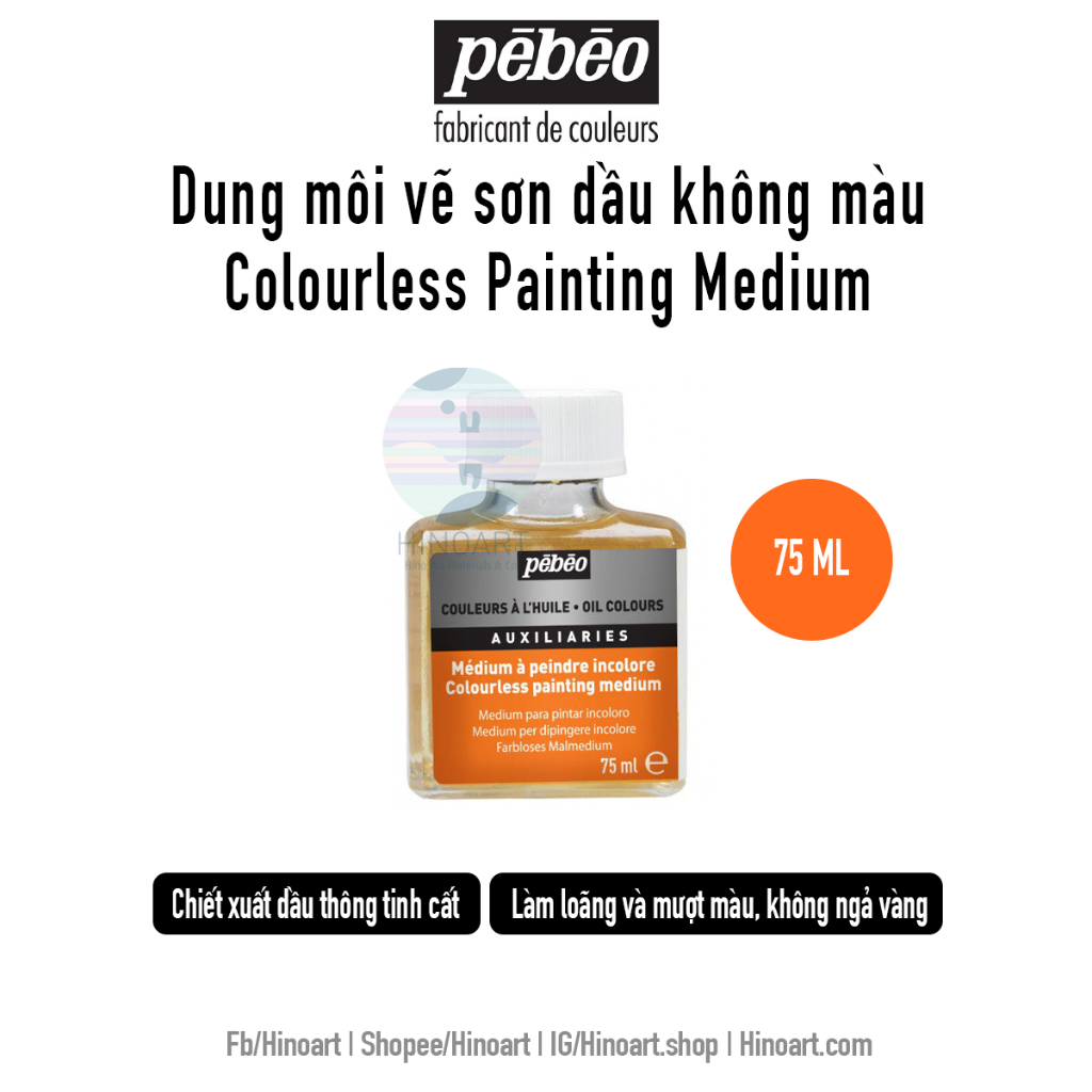 Colourless Painting Medium - Dung Môi Sơn Dầu Pebeo - Chai 75ml ...