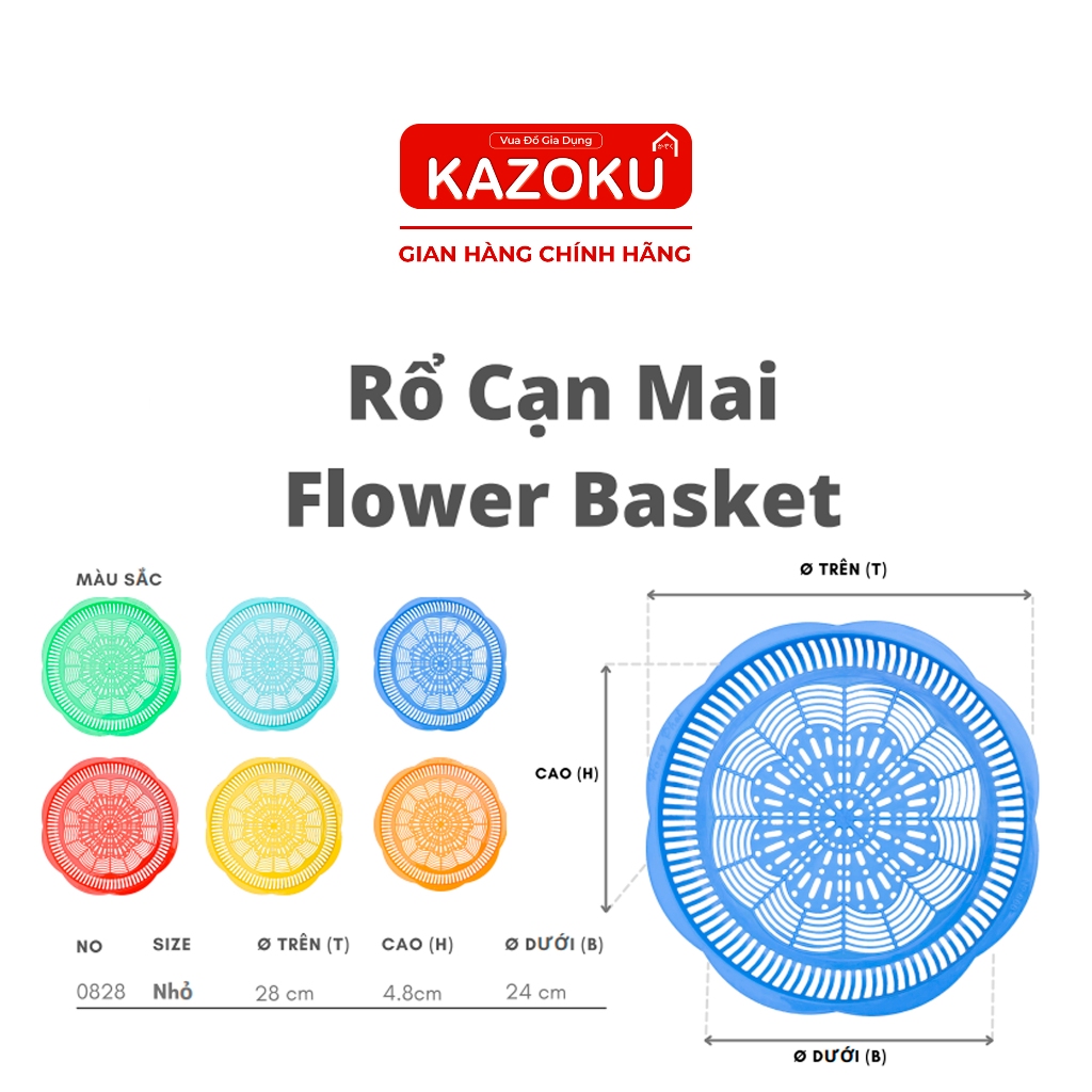 Rổ Cạn Hình Bông Mai Siêu Dễ Thương - [HPRC] - Vua Đồ Gia Dụng Kazoku