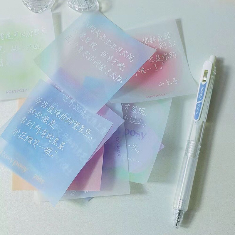 [Set 50 tờ] Giấy note giấy nhớ giấy ghi chú trong suốt dễ thuơng, nhiều ...