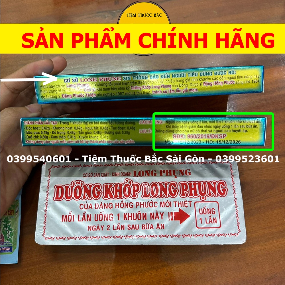 Dưỡng Khớp Long Phụng (CHÍNH HÃNG, DATE 2026) – Cốt Thống Long Phụng | Tiệm Thuốc Bắc Sài Gòn