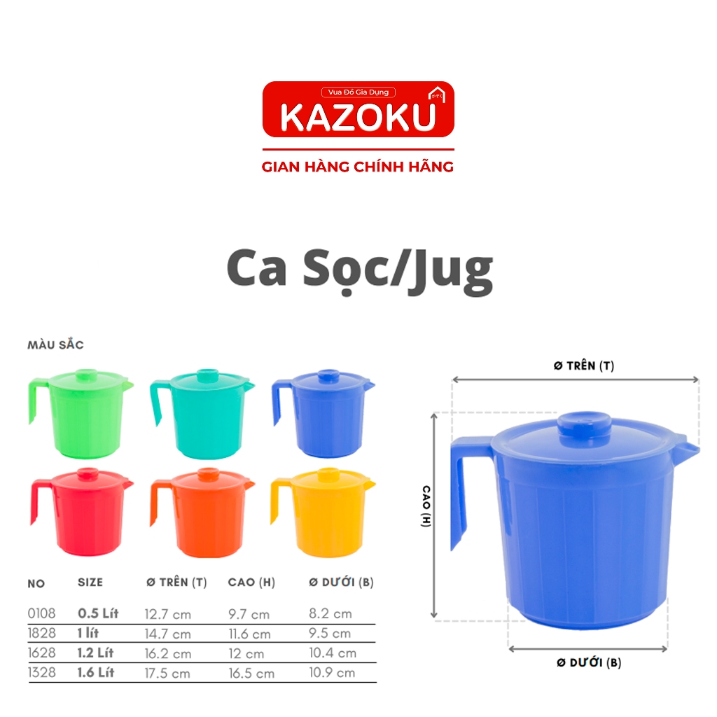 Ca Nước Truyền Thống Kazoku (Có Thông Số Kỹ Thuật)- [CX, CN, CL, CD] - Vua Đồ Gia Dụng Kazoku