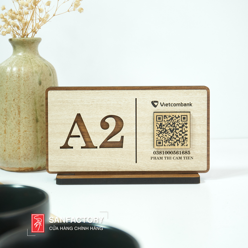 Bảng quét QR Code thanh toán, QR kết nối wifi, QR menu... kết hợp số ...