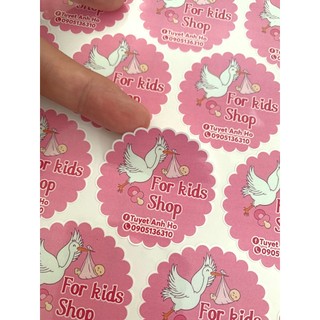 [Combo 5to] Tem Nhãn mác In Tại Xưởng  decal nhựa, giấy, dán theo yêu cầu -  kích thước Khổ giấy 32x43cm