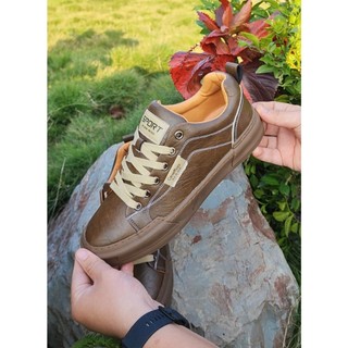 [ NEAN SHOES ] Giày Sneaker Nam Cổ Lửng Da Cao Cấp Đế Cao Su Đúc Êm Ái 4 Màu Nâu Đen Kem Trắng
