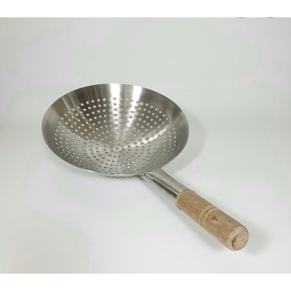 Vợt vớt xương, rau củ, Inox xịn, cán gỗ, cứng cáp,dày dặn ko hoen rỉ ...