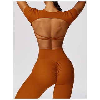 Bộ đồ tập thể thao gym,yoga nữ mã croptop hở lưng,áo bra,quần dài(536)