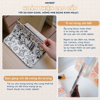 Bao da i Pad Cover Trượt Tháo Rời, in họa tiết Cute 3D chống sốc cho Pro 11 Air 4/5/6/7 Gen 7/8/9/10/11 by MèoBer