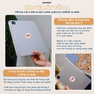 Bao da i Pad Cover Trượt Tháo Rời, in họa tiết Cute 3D chống sốc cho Pro 11 Air 4/5/6/7 Gen 7/8/9/10/11 by MèoBer
