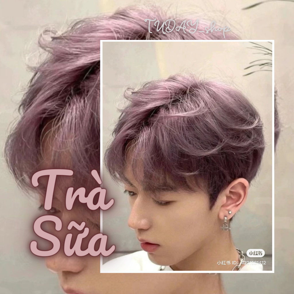 Thuốc Nhuộm Tóc Màu TRÀ SỮA ÁNH TÍM Nam Cao Cấp | Tudayhair, Tudayhairs