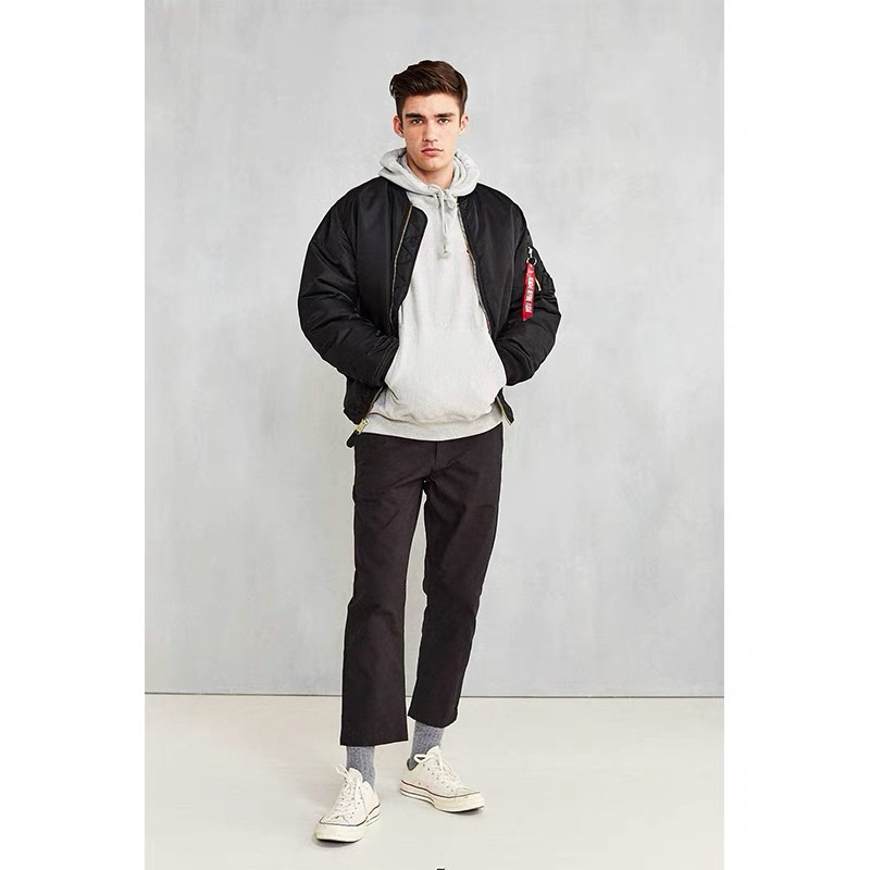 MA-633 Bomber Jacket - ⚡️Có sẵn màu đen, olive, xám, navy. Chính hãng Dafei Áo khoác bomber pilot streetwear boxy MA-1. | BigBuy360 - bigbuy360.vn