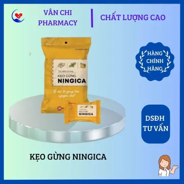 KẸO GỪNG NINGICA NAM DƯỢC - dùng khi đi tàu xe, khi nhiễm lạnh, ho, khi huyết áp thấp...