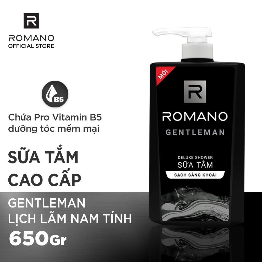 Sữa tắm Romano hương nước hoa Classic/ Attitude/ Force/ Gentleman 650g/ chai