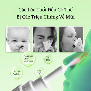 Xịt Thông Mũ Bạc Hà Hết Ngạt Mũi Khó Thở Hắt Hơi Liên Tục, Viêm Mũi Dị Ứng Ngăn Ngừa Bênh Viêm Xoang Cảm Cúm