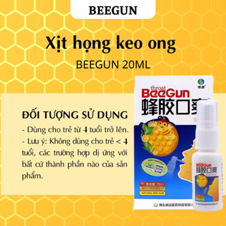 Xịt Hết Cơn Ho Đau Rát Họng Chiết Xuất Keo Ong Tự Nhiên Làm Dịu Cơn Ho Kháng Khuẩn Ngừa Viêm Họng 20ml